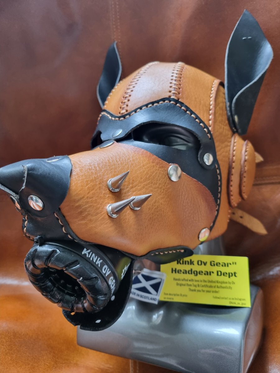 KinkOvGear's tweet photo. #KinkOvGear Leather Pup Hood #bondagemask designs modified to hold various lightweight fleshlights. All stiffened and tested for usability & practicality. Make a statement at a next event #humanpuppyplay #leatherpuphood #fleshlightmask #pupmask #steampunkmask #bdsmhood #kinkygay https://t.co/bRV15F7pyx
