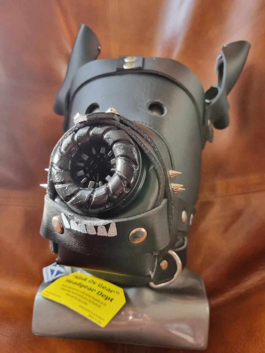 KinkOvGear's tweet photo. #KinkOvGear Leather Pup Hood #bondagemask designs modified to hold various lightweight fleshlights. All stiffened and tested for usability & practicality. Make a statement at a next event #humanpuppyplay #leatherpuphood #fleshlightmask #pupmask #steampunkmask #bdsmhood #kinkygay https://t.co/bRV15F7pyx