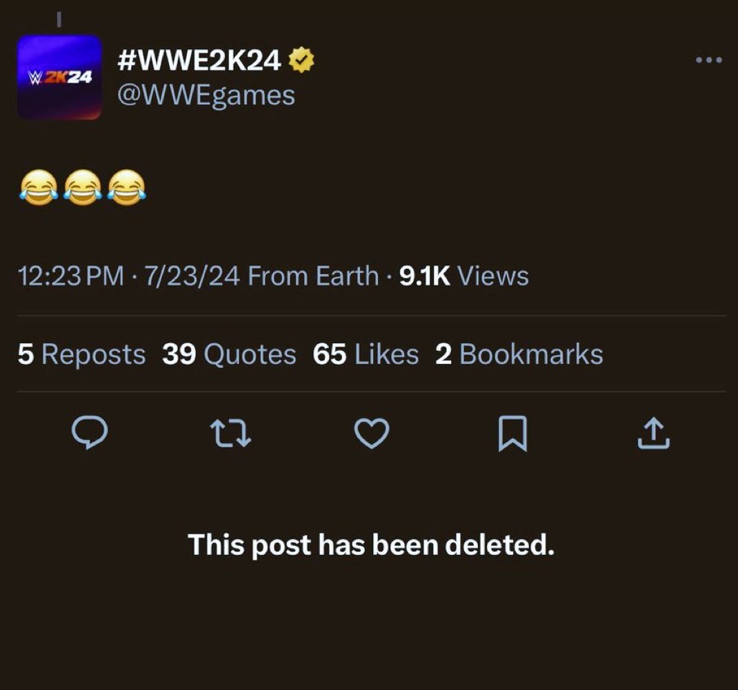 You guys are a joke <a href="/WWEgames/">#WWE2K25</a> . I don’t care who disagrees with me. You guys are a sad excuse for a video game company. You wonder why people hate your games #WWE2K24