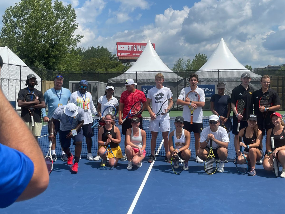 Excited to represent <a href="/BibbAthletics/">Bibb Athletics</a> and <a href="/howardhshuskies/">Howard High School</a> Tennis Team at High School Day at the LAST <a href="/ATLOpenTennis/">Atlanta Open 🎾</a>! I had the opportunity to meet and participate in practice clinics with Pro tennis coaches, USTA Southern Representative Bill Dopp, and ATP Pro Tennis Players.
