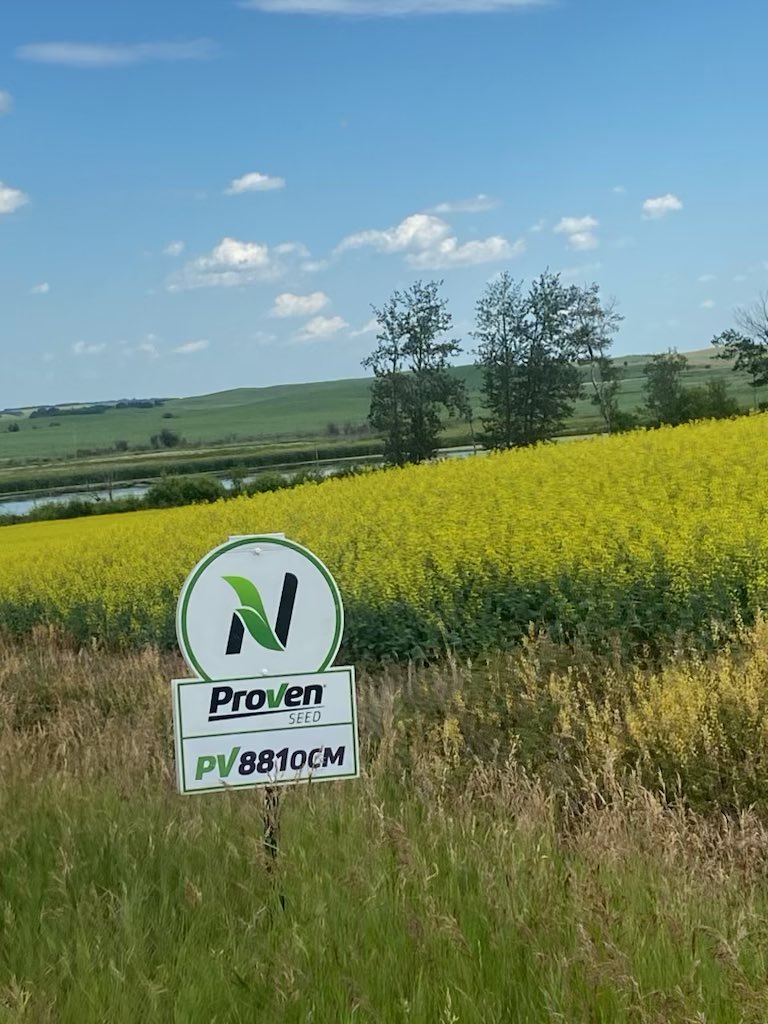 janasen81's tweet photo. A big thank you to my Retail Field Interns, Landyn and Emily, for putting up signs on our two #NutrienHometownPride Yield Challenge fields for @trevorfarkash and @ChrisMcLean30.  I think next year there should be a sign that says “Official Field Entry in the Nutrien Hometown Yield Challenge”.
