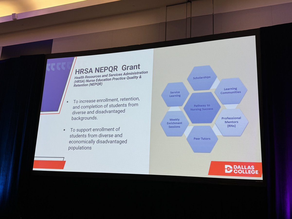 HRSA NEPQR grant received by the ADN program at <a href="/dallascollegetx/">Dallas College</a>  Lessons learned and opportunities for others. Assistant Director Robin Manuel and Vice Provost Dr Tetsuya Umebayashi presenting. <a href="/acenursing/">ACEN Nursing Accreditation</a> #OADN