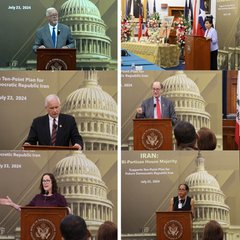 KRangkaman's tweet photo. A message to the conference announcing the support of the majority of the US Congress against Iran's resistance.
#Maryam_Rajavi
#BlacklistIRGC
#FreeIran2024
#WomanResitanceFreedom https://t.co/36H2k67vl8