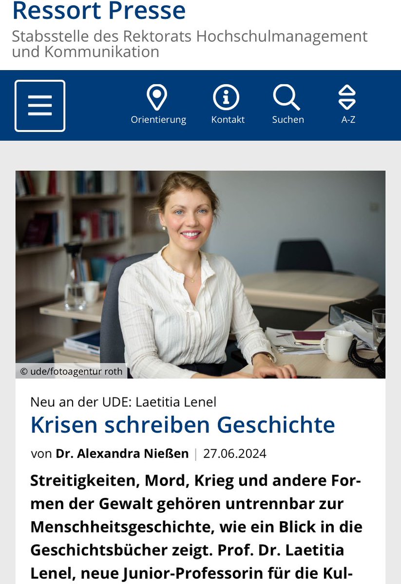 Nach dem Semester ist vor dem Semester: Wenn ihr ein besonderes Interesse an #Streit, #Mord oder #Krieg haben solltet – was im Übrigen für Historiker:innen nichts Ungewöhnliches ist – dann schaut doch mal ins Presseportal der @uni_duisburg_essen 😉: uni-due.de/2024-06-17-rue…