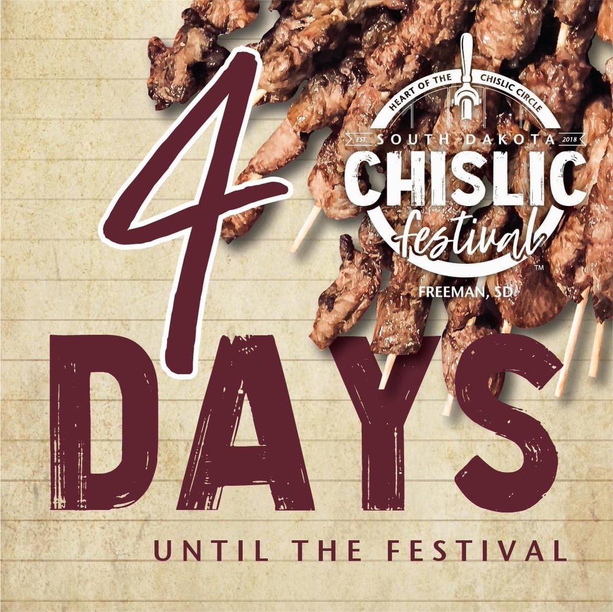 Getting Closer!!! Can you smell the chislic yet?

#hifromsd #chislic #chislicfestival #freemansd