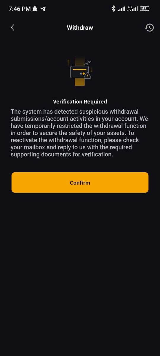 HeisKaima's tweet photo. @Bybit_Official I'm having issues with my withdrawal on bybit, I need urgent support pls . https://t.co/jsFcwaowym
