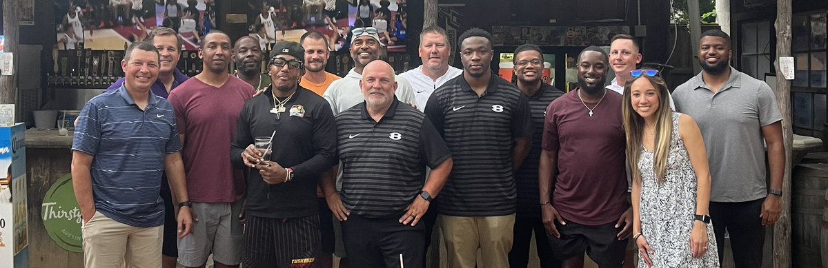 Another reunion of old Ridge Point coaches/former players now coaches! Great stories and good luck on their seasons!