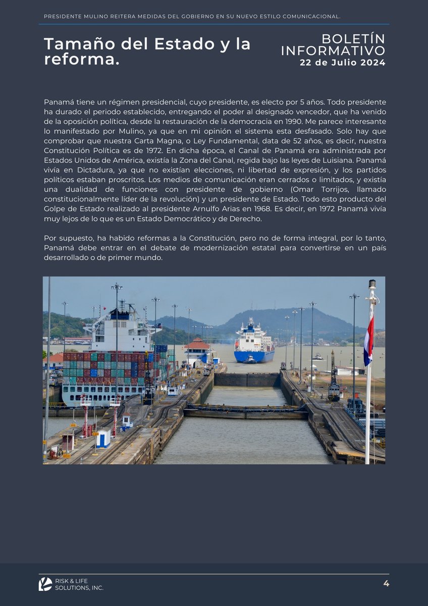 Boletín informativo No. 9📝

*Panamá || Estilo comunicacional del Gobierno*
Con esta nueva medida, el presidente marca desde el inicio una tendencia hacia la transparencia de la información y la rendición de cuentas.

#GobiernoPanamá #EconomíaProspera #PanamáPrimerMundo