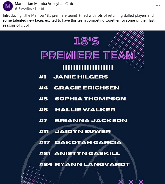 Ryann Langvardt (@ryannlangvardt) on Twitter photo Thank you <a href="/ManhattanMamba1/">Manhattan Mamba Volleyball</a> for the opportunity to play up on the 18's Premiere Team this next season! Thank you <a href="/ManhattanMamba1/">Manhattan Mamba Volleyball</a> for the opportunity to play up on the 18's Premiere Team this next season!