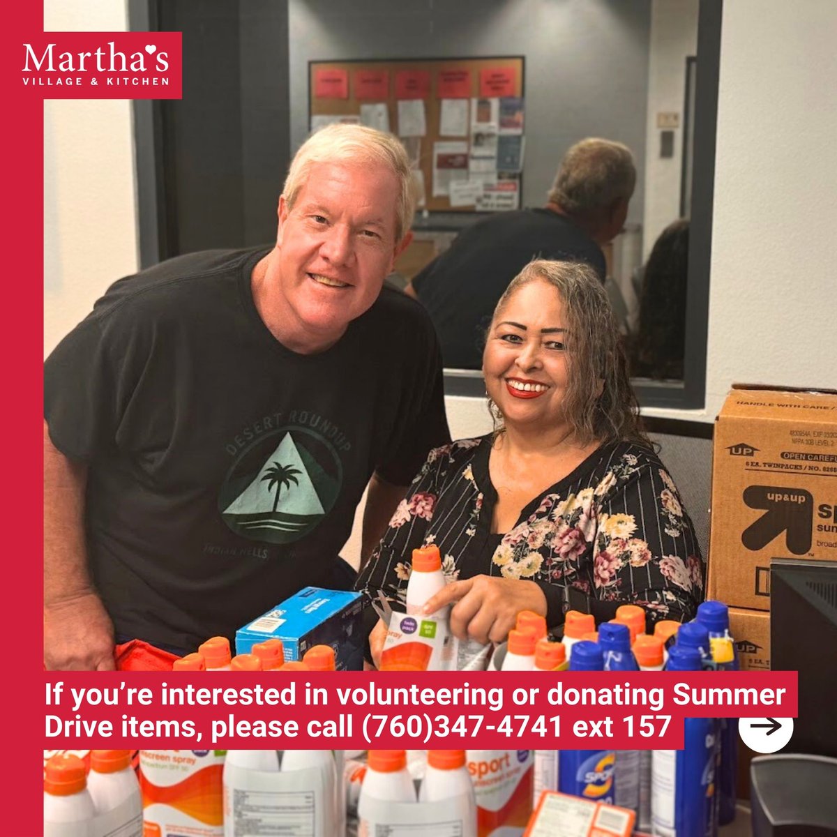 🔥 The Coachella Valley is feeling the heat, and Martha's Village &amp; Kitchen is stepping up! Thanks to donations from Toyota of the Desert and Modern Woodmen, we were able to stuff bags with necessities for those in need.Want to join us ? reach out at 760-347-4741. 🌞