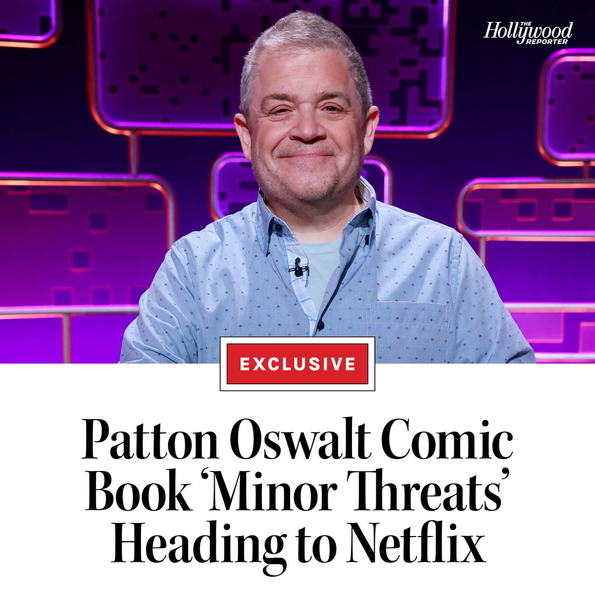 THR's tweet photo. #MinorThreats, the hit comic book co-created by actor and comedian @PattonOswalt and screenwriter @BlumJordan, is headed to Netflix with a live-action series adaptation. Oswalt and Blum will serve as writers, showrunners and executive producers: https://t.co/cRWKjmbGTO https://t.co/kLgYQDq6I2