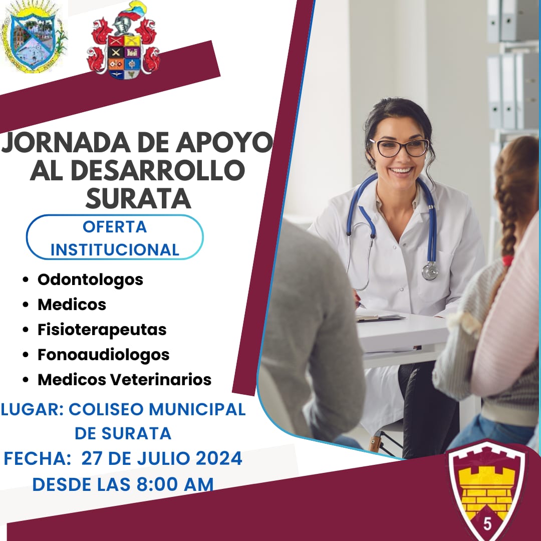 AlcSurata's tweet photo. ¡Atención Suratá! El Batallón de Ingenieros @Ingenieros_EJC  realizará una jornada de apoyo al desarrollo en nuestro municipio. Ven y conoce la oferta institucional que tenemos para ti. ¡No faltes! #Suratá #DesarrolloComunitario #ApoyoSocial #EjércitoNacional https://t.co/fGGAyCb7nN