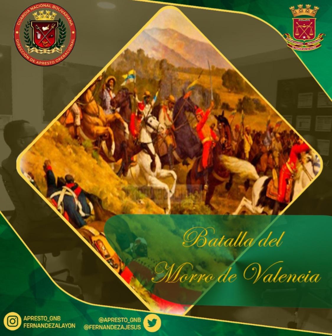 #23Jul || "Tal día como hoy en el año 1811, se llevó a cabo la Batalla de El Morro de Valencia, campaña militar emprendida por los patriotas encabezada por el General Francisco de Miranda, con el objetivo de recuperar las provincias del occidente controlada por los realistas".