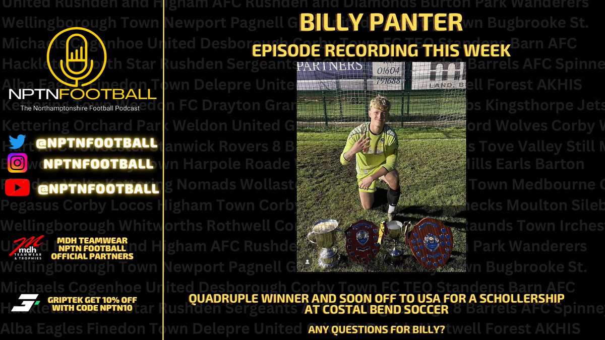 The Northamptonshire Football Podcast (@nptnfootball) on Twitter photo BILLY PANTER : HEADING FOR THE USA! 🇺🇸
We talk about;
- Move to USA 🇺🇸
- Quadruple winning season
- FA Sunday Cup run with <a href="/AfcHackleton/">AF(C) HACKLETON</a>
- Coaching
- All other things football.
Get your questions in for Billy now!
#nonleaguefootball #northamptonshire #grassroots BILLY PANTER : HEADING FOR THE USA! 🇺🇸
We talk about;
- Move to USA 🇺🇸
- Quadruple winning season
- FA Sunday Cup run with <a href="/AfcHackleton/">AF(C) HACKLETON</a>
- Coaching
- All other things football.
Get your questions in for Billy now!
#nonleaguefootball #northamptonshire #grassroots