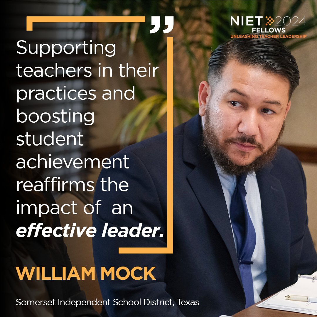 National Institute for Excellence in Teaching (@nietteach) on Twitter photo Congratulations to William Mock, a teacher leader from Somerset Independent School District in Somerset, TX, on being named a 2024 NIET Fellow! Williamās passion for learning and teaching inspires us all. #NIET2024 <a href="/somersetisd/">Somerset ISD</a> <a href="/teainfo/">Texas Education Agency</a> Congratulations to William Mock, a teacher leader from Somerset Independent School District in Somerset, TX, on being named a 2024 NIET Fellow! Williamās passion for learning and teaching inspires us all. #NIET2024 <a href="/somersetisd/">Somerset ISD</a> <a href="/teainfo/">Texas Education Agency</a>