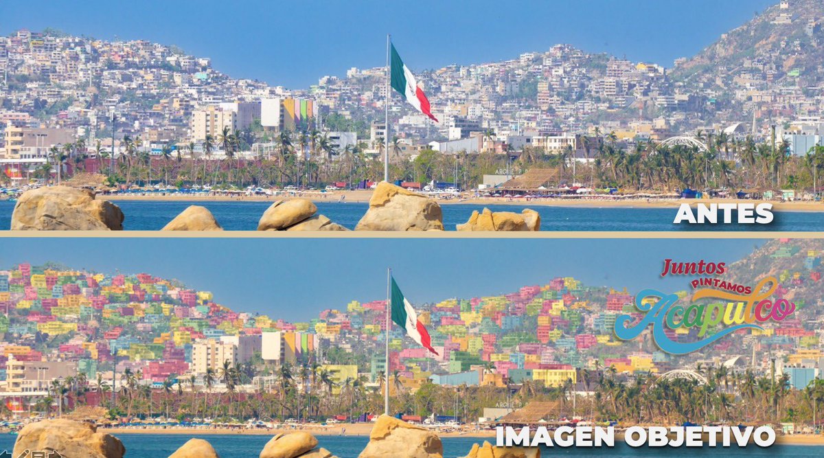 A_MontielR's tweet photo. En conferencia de prensa con la gobernadora @EvelynSalgado en #Acapulco, Guerrero, anunciamos el inicio del programa “Juntos pintamos Acapulco”, como parte del plan de reconstrucción y embellecimiento de nuestro hermoso puerto.
✅ Realizaremos asambleas comunitarias del 29 de julio al 12 de agosto para informar a los vecinos cómo se realizará.
✅ Juntos pintamos #Acapulco con las brigadas de #Bienestar y la comunidad.
✅ Este programa se realizará casa por casa y es totalmente gratuito.
✅ Se crearán murales en espacios públicos elegidos por la comunidad.

@ivanhernandezdi, @pabloandrego  

#PrimeroLosPobres