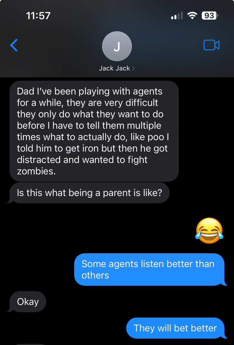eelymmij's tweet photo. Context: My son Jack, asked to playtest @Altera_AL agents in @Minecraft. He played with a few pre-made agents before making his own agent which he, of course, named “Poo”. https://t.co/htJho81KiM