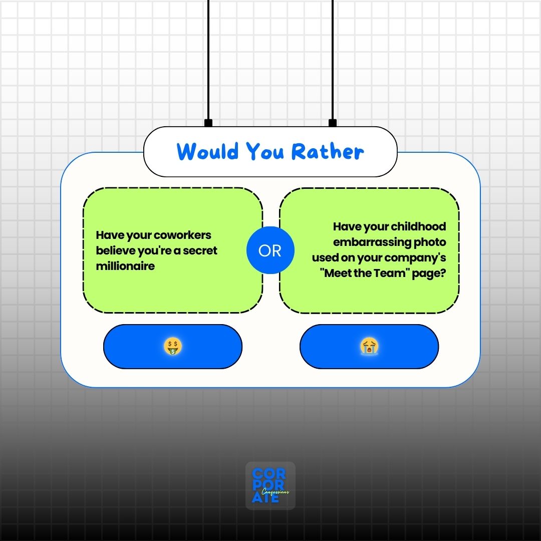 CC_unfilter's tweet image. Choose your emoji and comment on your ideal work secret!

#CorporateConfessions #SecretMillionaire #WorkPhotoFail