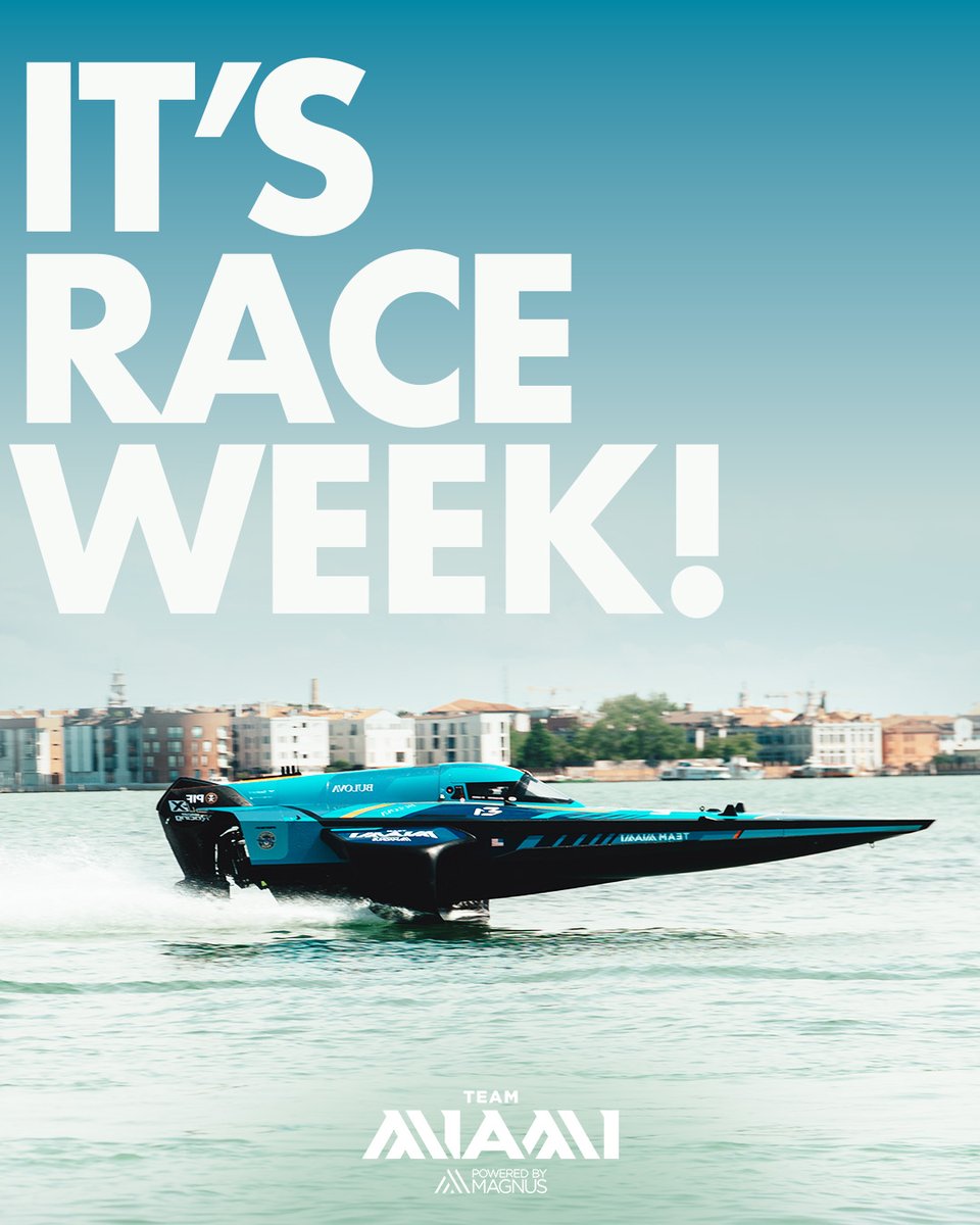 e1teammiami's tweet photo. race week is here! we're fired up and ready for #monaco 🏁🚤 ¡Esto sigue! 🔥 #E1Series #TeamMiami #Miami #Racebird https://t.co/BeVjPsNNz2