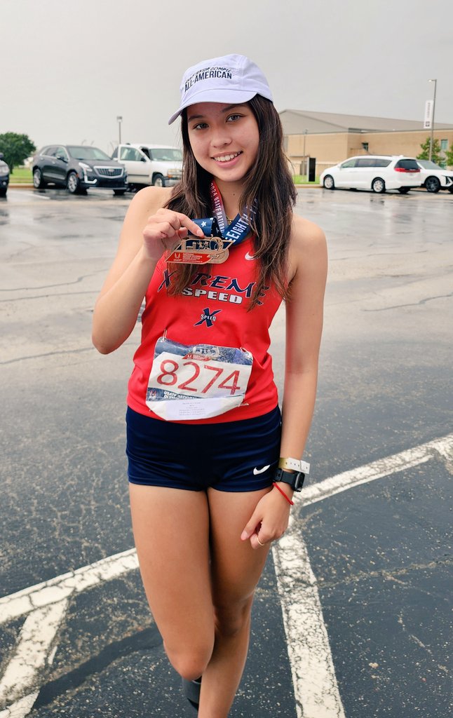 XtremeSpeedTC's tweet photo. CONGRATULATIONS to Xtreme Speed's Mila Tsai, 3,000m ALL-AMERICAN in the USATF Junior Olympic National Championships 2024!!!
#XtremeSpeedaTrackClub #USATF #usatfpacificnorthwest https://t.co/BusVVA4ynN