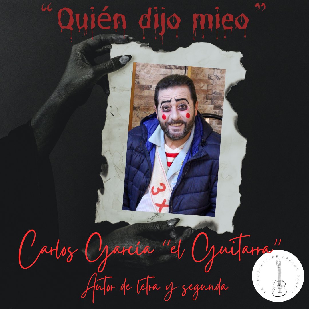ComparsaCG's tweet photo. Buenas tardes!! Toca seguir con las presentaciones,  es el turno de nuestro otro autor. Incansable carnavalero que nos aporta sus letras, su voz y toda su experiencia .  Toda una suerte contar con él en nuestro grupo. Quién dijo mieo..... https://t.co/avug7AsBxx