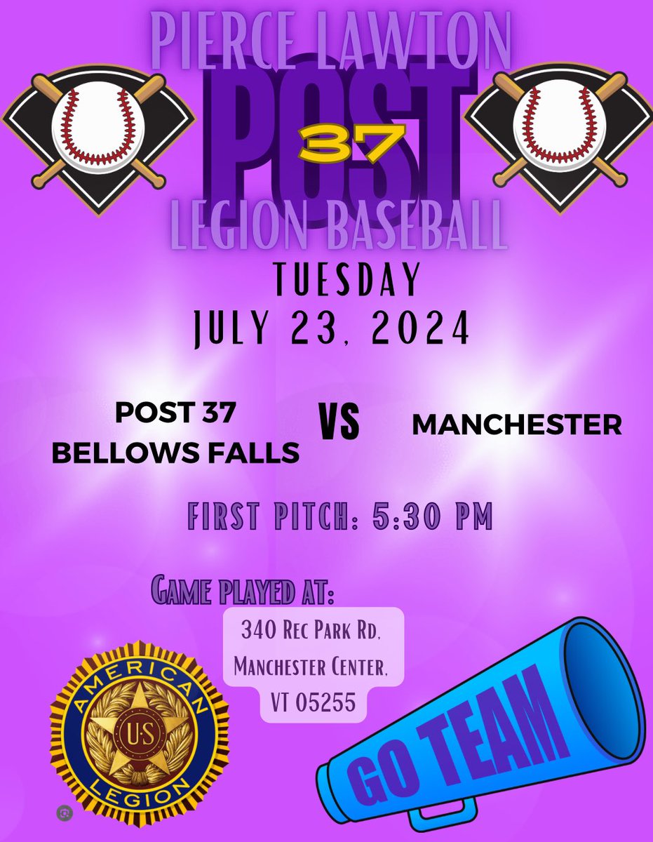 post37baseball's tweet photo. Today and tomorrow are our last two games! Join us in Manchester tonight and HOME TOMORROW! Let’s finish strong guys! https://t.co/QsSunz9UC6