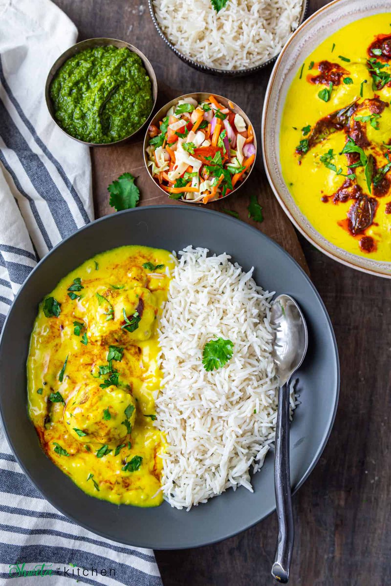 CloudFeasta's tweet photo. Indulge in the creamy goodness of Kadhi Chawal - the ultimate comfort food! 🍛✨ #KadhiChawal #IndianCuisine #FoodLovers #ComfortFood #CloudFeast https://t.co/KCCNQUB22g