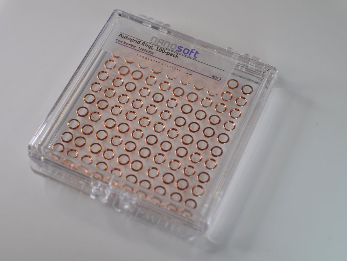 NanoSoftCryoEM's tweet image. 100,000&apos;s of our #cryoEM Autogrid Rings have been used since 2023 without issue. They&apos;re inspected w/multiple processes, including a visual inspection of every ring by experts.Our passion to make the best rings is evident in quality&amp;amp;package!See them #MM2024 @MiTeGen @TedPellaInc