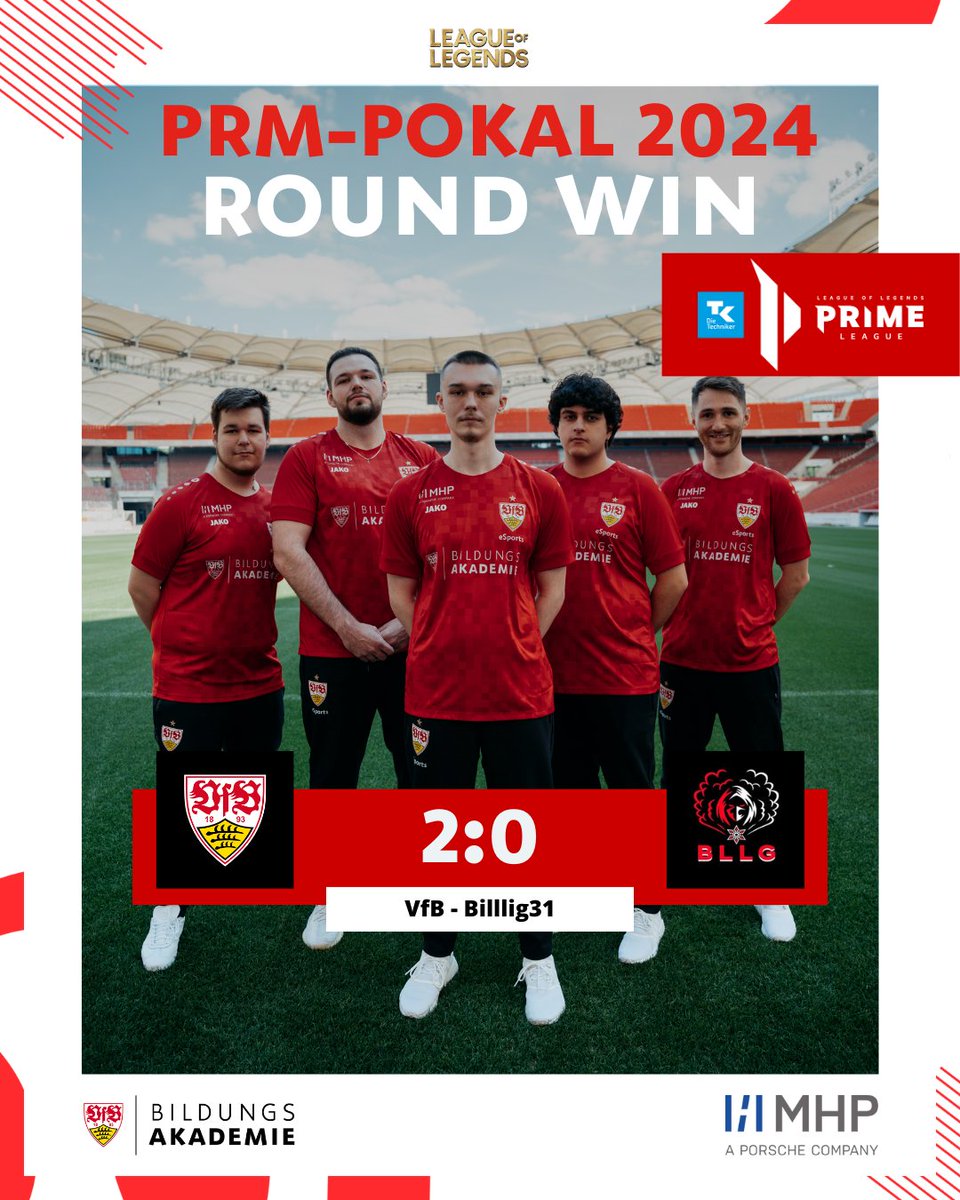⚪️ PRM-Pokal Qualifier  Round 2🔴

2:0 für unser Team gegen Billig31. Somit stehen wir jetzt 4:0 in Phase 1 des PRM Pokal Qualifiers.

Nächsten Dienstag um🕗20:00 Uhr geht es in die dritte Runde. Tragt es euch im Kalender ein. 📅

#VfB #PRMLEAGUE