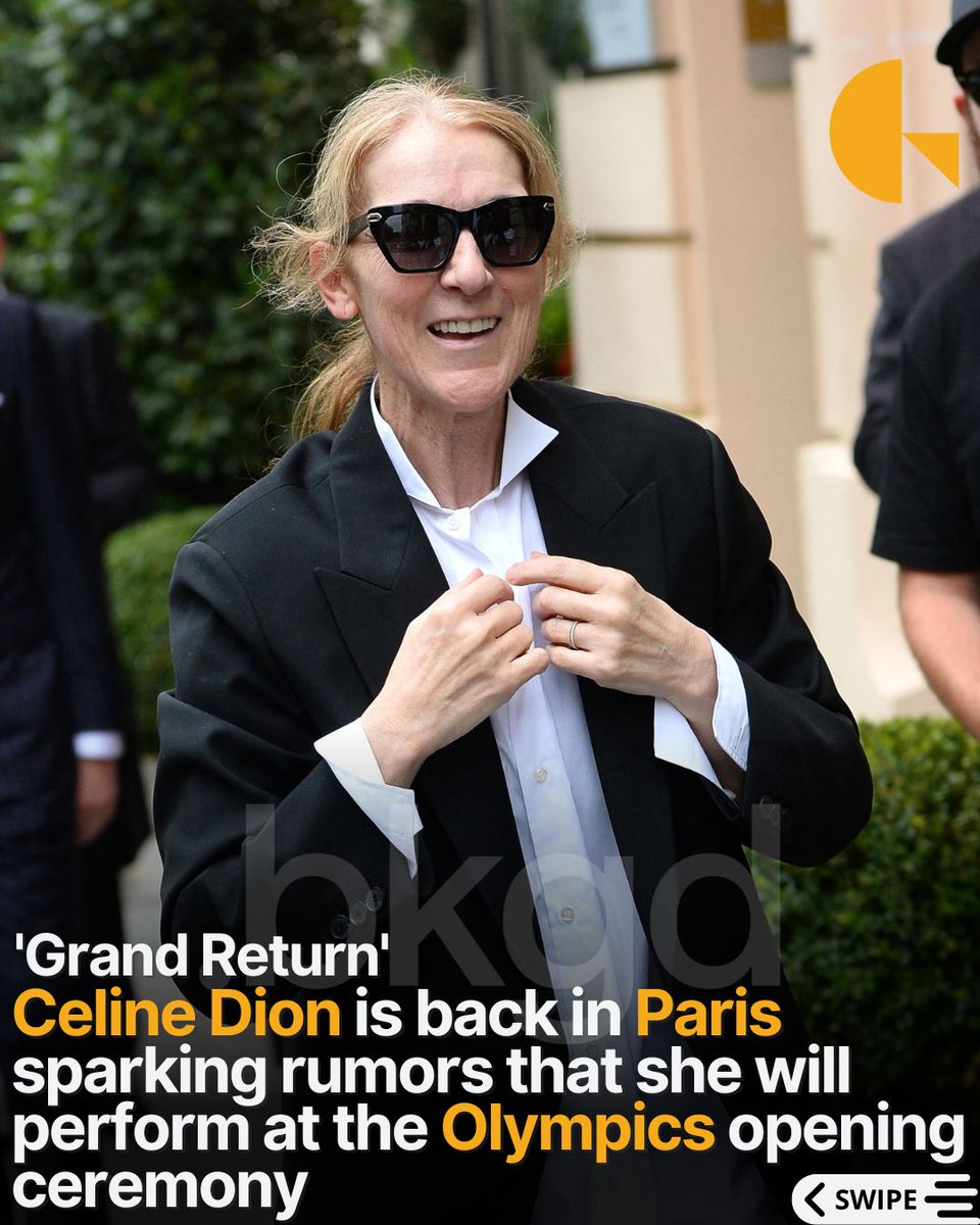 BackgridUS's tweet photo. Celine Dion touched down in Paris to make her return to the stage at the Olympic Games, and it’s rumored to be during the opening ceremony on Friday.

@BackgridUS 

#backgrid #celinedion #OlympicGames #openningceremony https://t.co/dIk2oBw9EJ