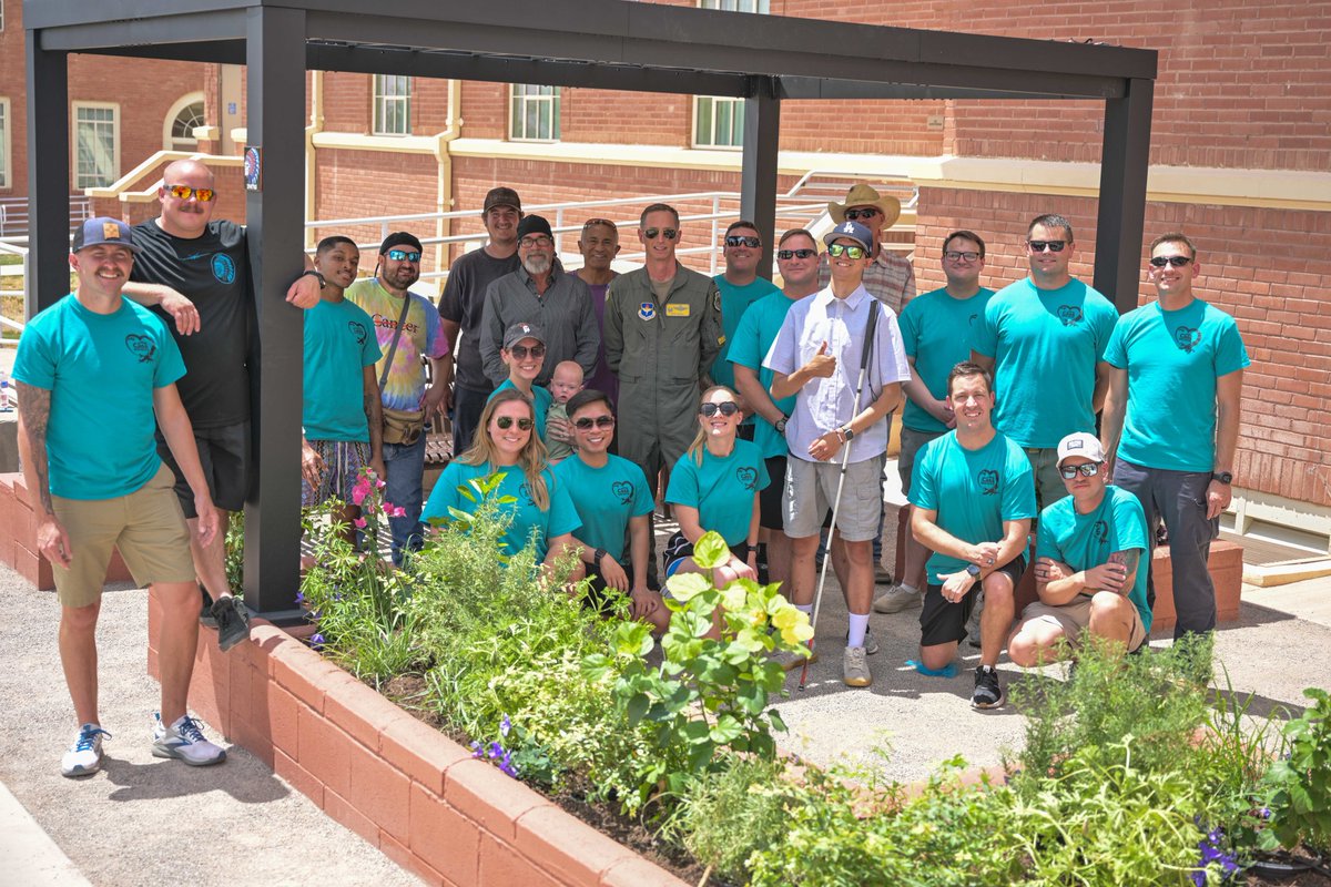 Members of the 29th Attack Squadron volunteered 250 hours at the NM School for the Blind and Visually Impaired to create a multi-sensory garden. It was part of the Casa "Big Give" project involving 16 teams from Holloman who completed community service work in the local area.
