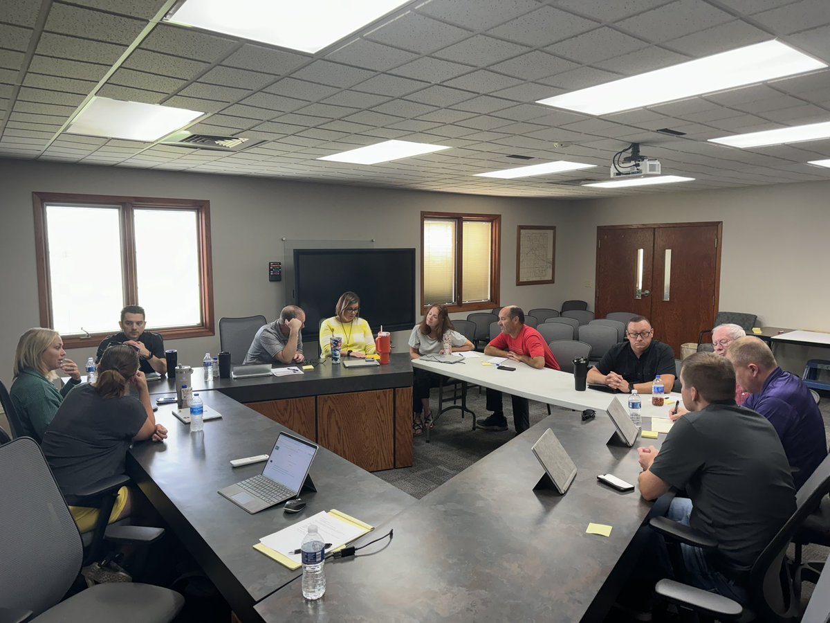 Admin and directors working through a Design Thinking Workshop to turn a weakness into a strength.  Excited for the year with this group. #one312