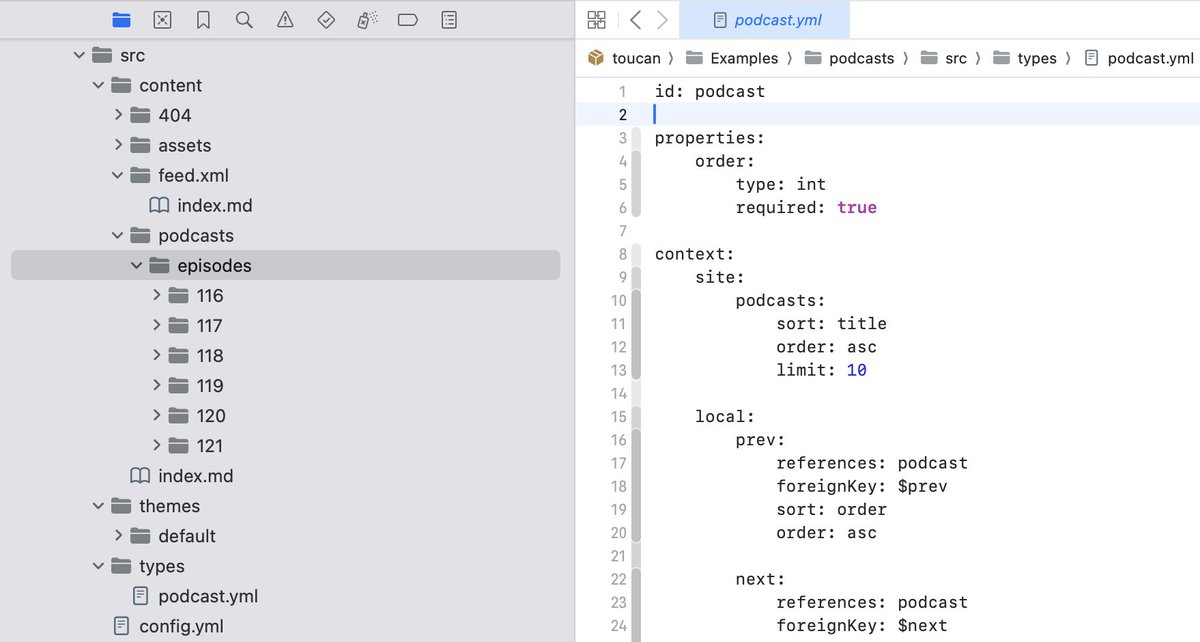 tiborbodecs's tweet image. 🔦 Highlighted feature: We're expanding Toucan capabilities with new dynamic content types using YAML definitions. Enhance your static sites with more flexibility and functionality. Stay tuned for more. #StaticSiteGenerator #GitHubPages #buildingpublic #Swift #GitHub #ToucanSites