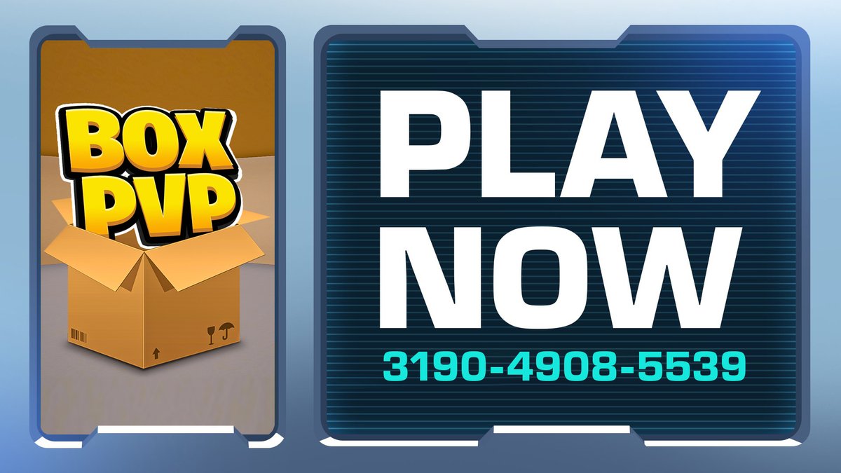 stojkaafnn's tweet photo. BOX PVP JE KONAČNO TU! 

📦 CLASSIC BOX FIGHT 
🐠 BOXED LIKE A FISH 
🤯 200 PUMP IS BACK

Code: 3190-4908-5539 https://t.co/G3MCgGEWKp