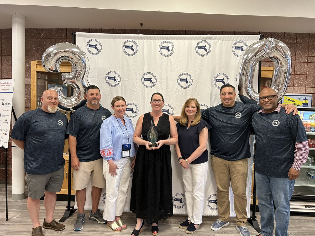 Congrats Revere's Superintendent Dr. Dianne Kelly, for receiving Christos Daoulas A! Each year, this accolade is presented to a superintendent who embodies the finest attributes of committed school administration &amp; has made a substantial impact on M.A.S.S. #RPSProud  #RPSfamily
