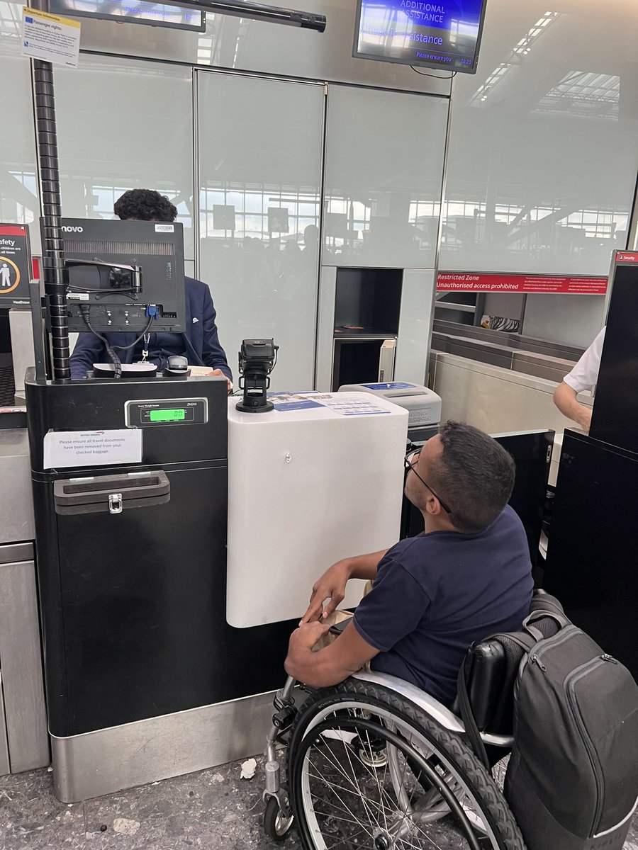 Disgusted, embarrassed and ashamed at behaviour of <a href="/British_Airways/">British Airways</a> counter staff tonight whilst helping a friend check in. Chaotic system, floor staff downright offensive and look at that counter height!He was told to “take a seat” then asked if he needed the wheelchair #respect