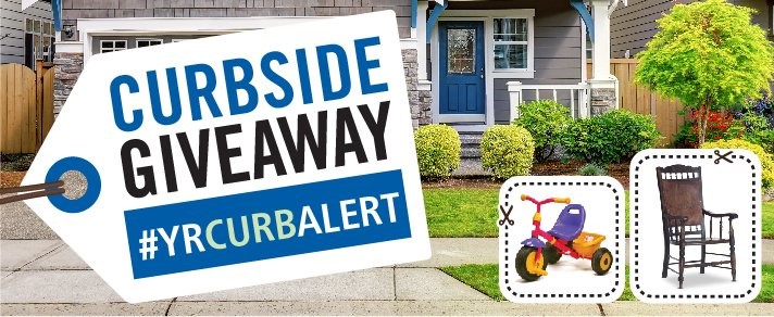 Join your neighbours for Curbside Giveaway Day on July 27 from 7 a.m. to 5 p.m. Residents are invited to place unwanted items, labeled FREE, at the curb for the community to browse and take for their own use. Learn more at york.ca