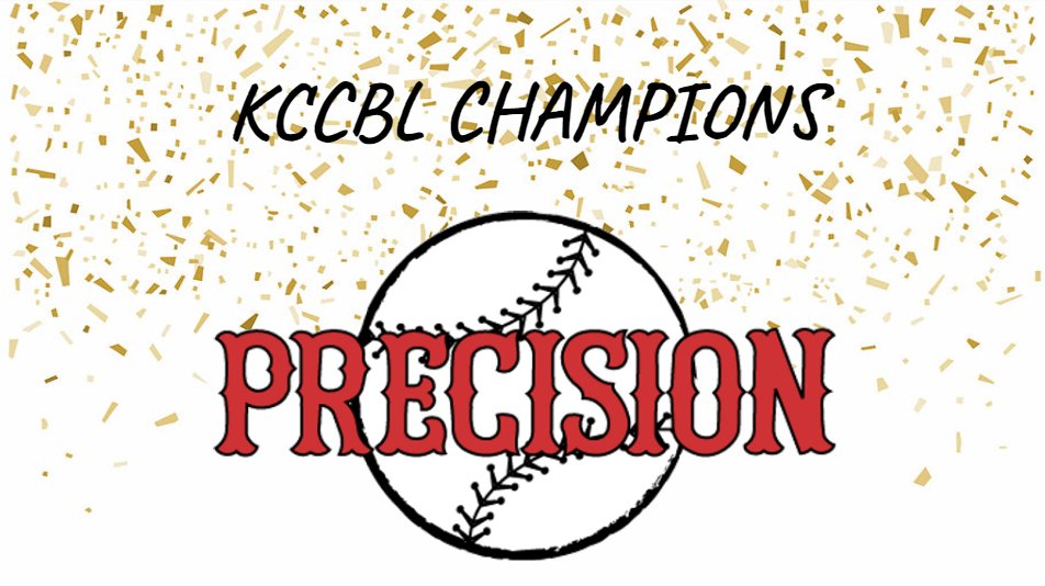 Precision finishes the year with a 26-6 record and wins the first ever KCCBL Championship. Thank you to all the players, coaches, and fans across the league for making this summer possible. See you next summer!