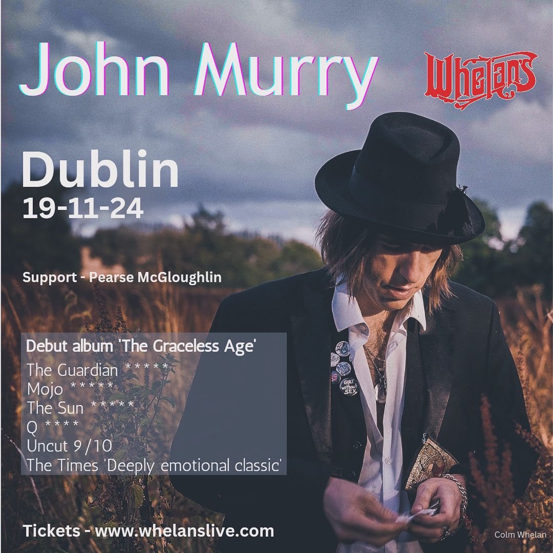 Gig news //

<a href="/urchinpearse/">Pearse McGloughlin</a> will be opening for <a href="/johnmurry/">John Murry</a> at <a href="/whelanslive/">Whelan's</a>  in Dublin on November 19th. 

Tickets on sale now from whelanslive.com
