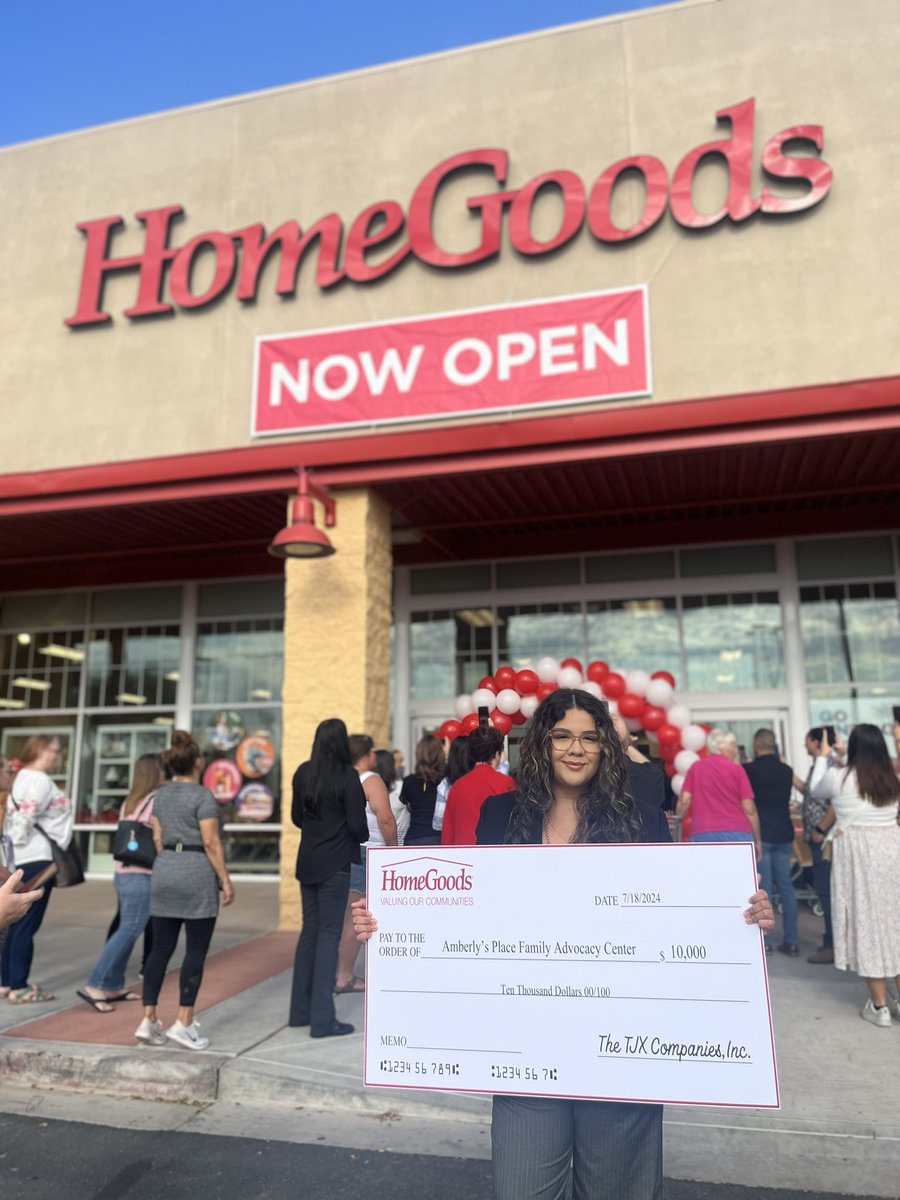 🌟 We are thrilled to extend our heartfelt thanks to Home Goods for their incredible support! 🌟

Thank you for your generous donation of $10,000 to Amberly's Place will make a profound difference in the lives of those we serve.