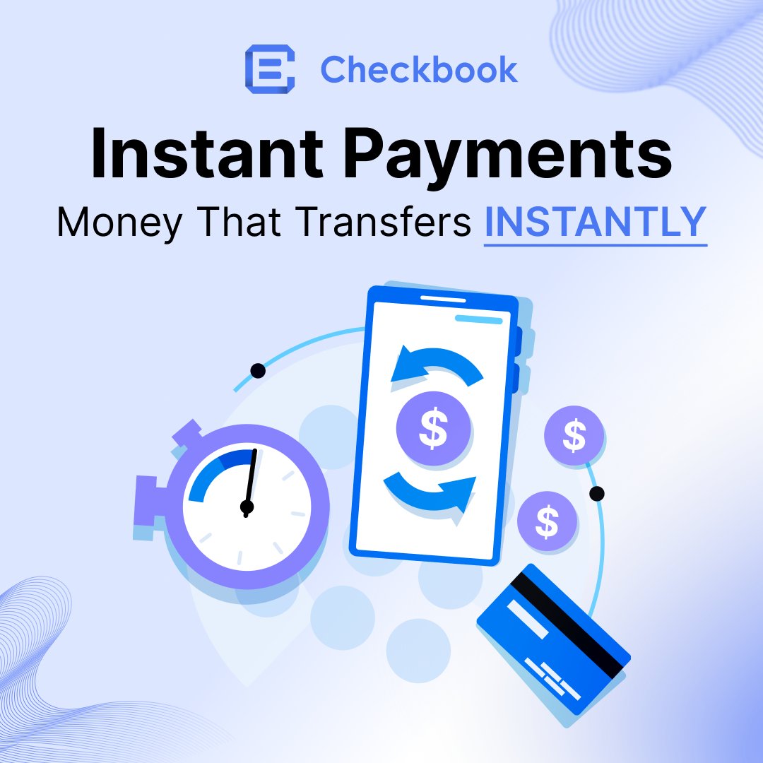 checkbook's tweet photo. Send money in a flash with our Instant Pay feature! No more waiting around for slow transfers. Our Instant Pay gets your payments where they need to go in a matter of seconds.

Here's a breakdown of how it works:

🤝 You: Initiate the payment through our platform.
📣 Payment Network: Springs into action, notifying the recipient's financial institution.
✅ Bank: Validates the payment, then instantly transfers the funds.

For speedy and seamless transactions, try Instant Payments, including Checkbook's very own Push to Card. Powered by Visa Direct, this option offers:

Real-Time Transfers: Send money online, anytime, anywhere.

Simple and secure - all your recipient needs is their debit card number.

More info here: https://t.co/jteQTu4eoP

Join us in revolutionizing the payment experience!

#InstantPayments #FasterIsBetter #FinancialFreedom #Fintech #VisaDirect #PushToCard