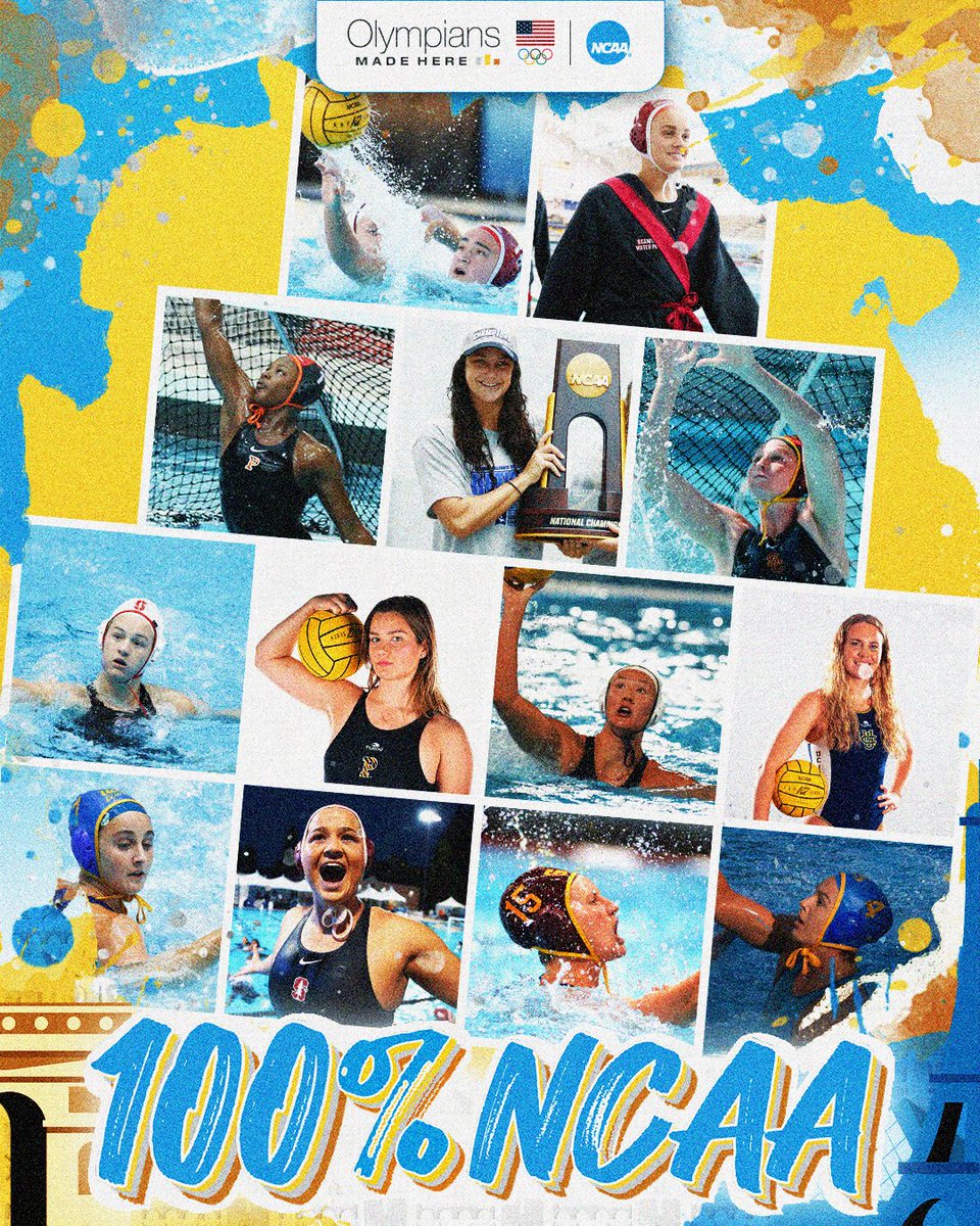 🤽 <a href="/TeamUSA/">Team USA</a> Women’s Water Polo is 💯% NCAA!

<a href="/LonganAmanda/">Amanda Longan</a> x <a href="/USCWaterPolo/">USC Water Polo</a>
<a href="/theAshJohnson/">AshleighJohnson</a> x <a href="/Pwaterpolo/">Princeton Water Polo</a>
<a href="/ausmus_emily/">Emily Ausmus</a> x <a href="/USCWaterPolo/">USC Water Polo</a>
Jenna Flynn x <a href="/Stanfordh2opolo/">Stanford Women’s Water Polo</a> 
Jewel Roemer x <a href="/Stanfordh2opolo/">Stanford Women’s Water Polo</a> 
Jordan Raney x <a href="/Stanfordh2opolo/">Stanford Women’s Water Polo</a> 
Jovana Sekulic x <a href="/Pwaterpolo/">Princeton Water Polo</a>
<a href="/KGilchrist15/">Kaleigh Gilchrist</a> x