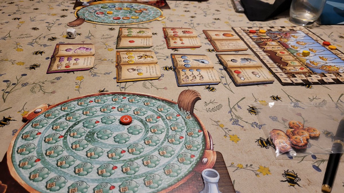 First board game of mine and <a href="/Mrs_B_Reading/">Mrs B</a>'s #SummerPlays completed yesterday: Quacks of Quedlinburg. Really fun, thematic, push-your-luck bag-builder. What's on the gaming menu, #gamingteachers?