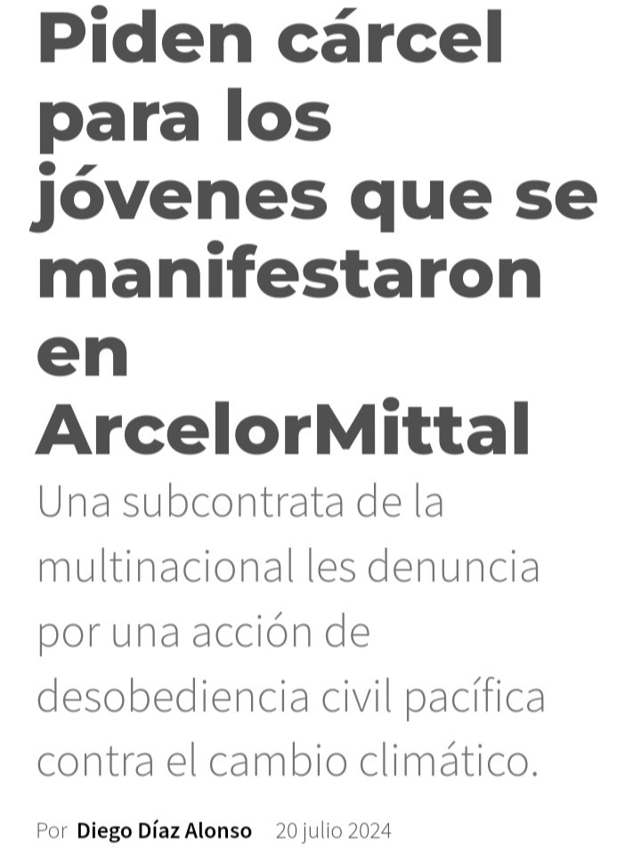 6delaSuiza's tweet photo. Este jueves 25 estaremos junto a los activistas imputados por la protesta ante Arcelor.

Porque como venimos avisando, la sentencia de las #6DeLaSuiza abre la puerta a que se pueda acusar y juzgar por coacciones a cualquiera que ejerza su legítimo derecho a la protesta pacífica. https://t.co/DImTTFC8Jd