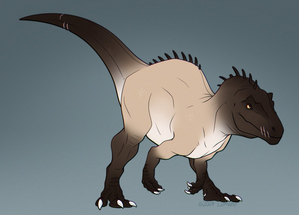 Revenge for Hastalis on Art Fight! Always love a neat Allosaurus character :>