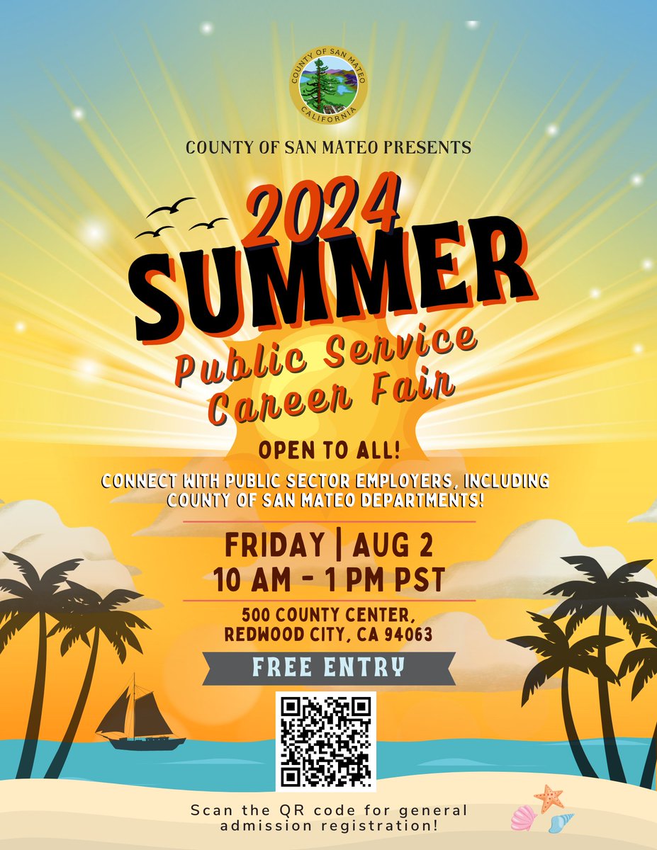 sanmateoco's tweet photo. NEWS: County of San Mateo to host public service career fair featuring multiple public sector employers, including County departments from @SMCHealth, @SMCParks, @SMCProbation &amp; @SanMateoCoDA to @SMCSheriff, @SustainSMC, @SMCLibraries &amp; more. Details⬇️https://t.co/ighD0uq7Ki https://t.co/XtWB1M4nhc