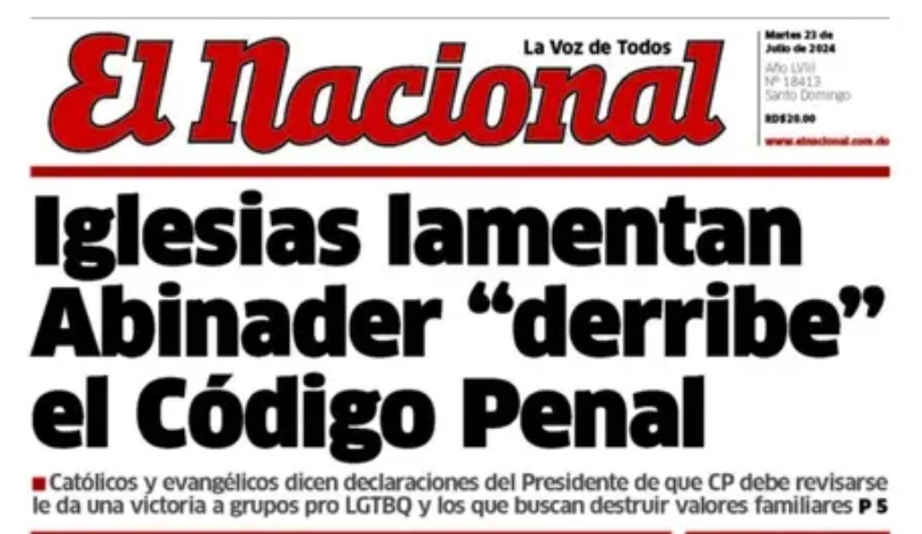 ¿Qué esperaban?
Era en las urnas en mayo pasado que había que defender los principios conservadores, no en portadas de periódicos, ni notas de prensa o ruedas de prensas. Ni siquiera en las misas o cultos.
#SoloQuedaGenS.