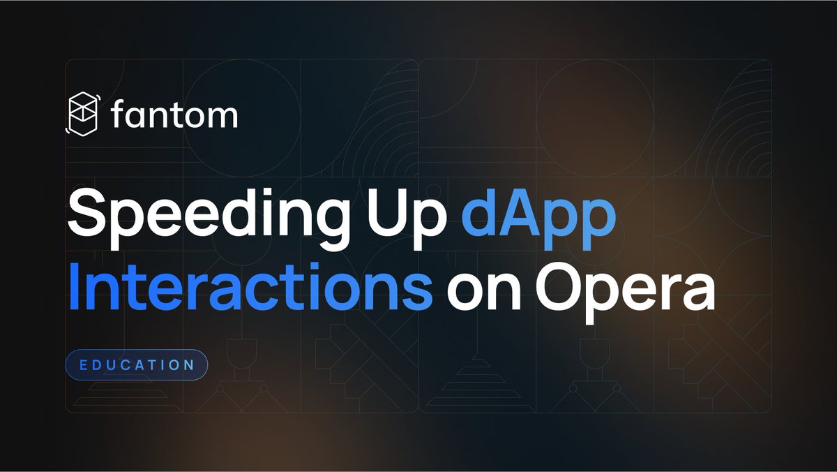 Developers, want to make your dApps on Opera snappier? ⚡

💻 Our latest developer-focused article teaches you how to improve the time to finality of your dApp for an optimal user experience.

Learn more:
🔗 blog.fantom.foundation/speeding-up-da…