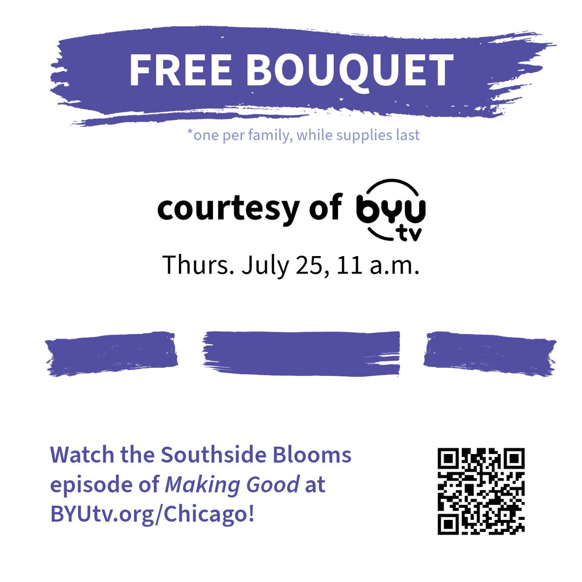 CosmicPictures's tweet photo. Chicago friends! 🏙 💐

@byutv is hosting a floral bouquet giveaway Thursday, July 25 to celebrate Chicago and Making Good. 

Free bouquets will be distributed on a first come, first served basis starting at 11 a.m. at 822 North Clark St. in Chicago on Thursday, July 25. https://t.co/sn2FAnpFDp