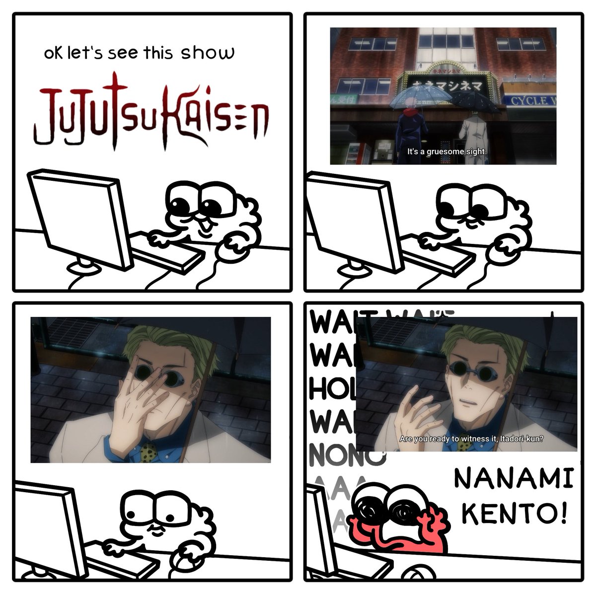 hearing nanami's voice for the first time makes me giggle